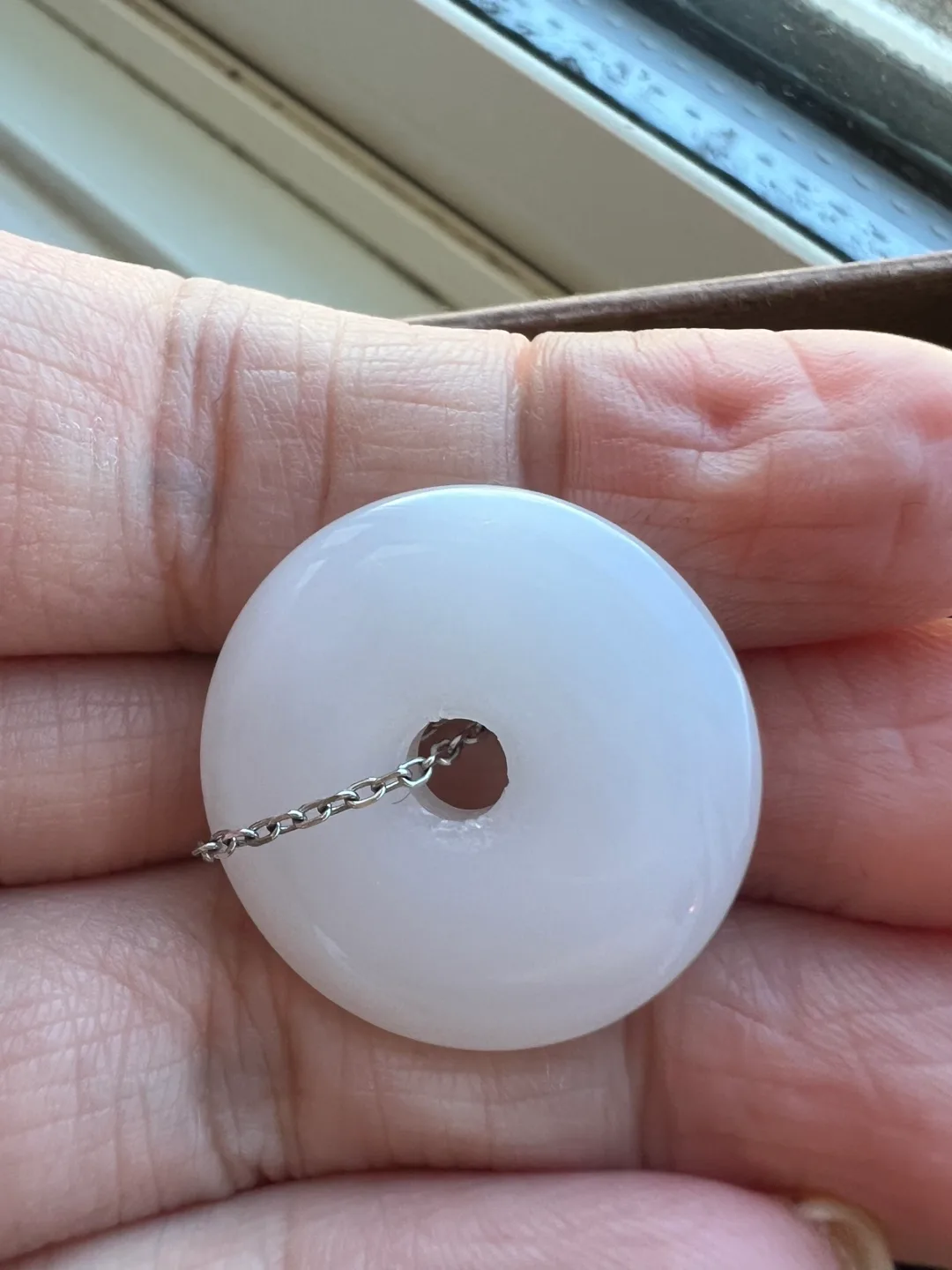 S925 Silver White jade Pendant Necklace image indicator(3)