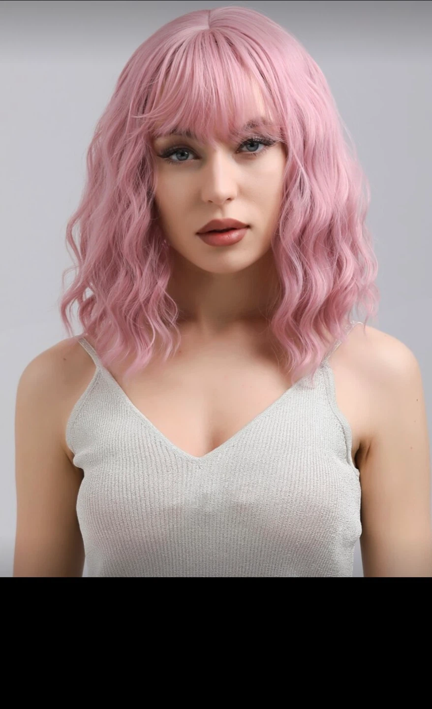 Pink Curly Wig - 16 Inch - photo 3