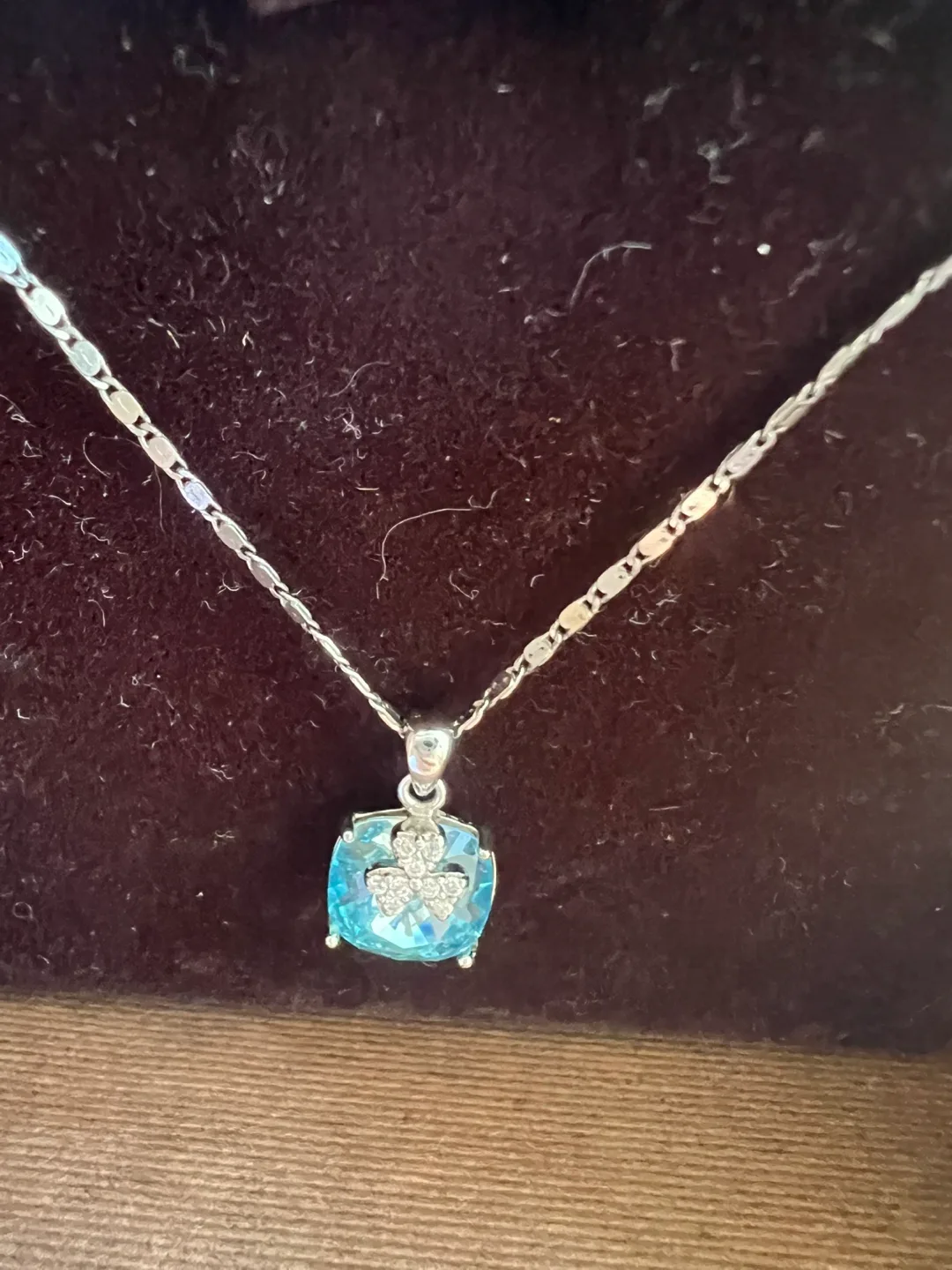Blue Topaz & Silver Necklace with Box image indicator(4)