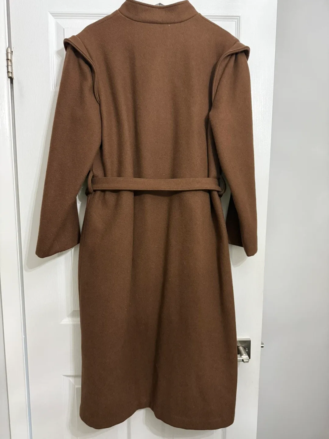 Fashion Gems Vintage Brown belted wool coat image indicator(3)