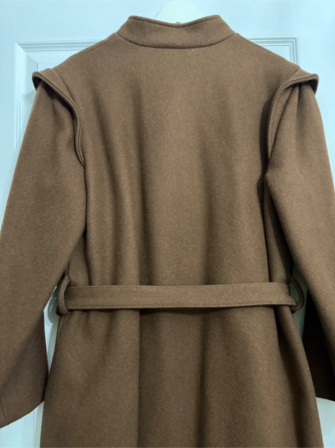Fashion Gems Vintage Brown belted wool coat image indicator(5)