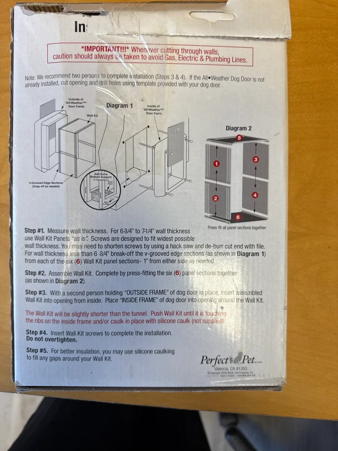 Perfect Pet All-Weather Wall Installation Kit - Extra Large image indicator(2)