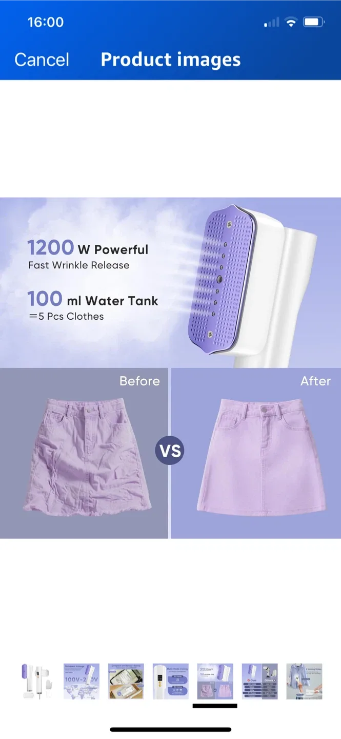Like New Portable Travel Clothes Steamer - NEW thumbnail
