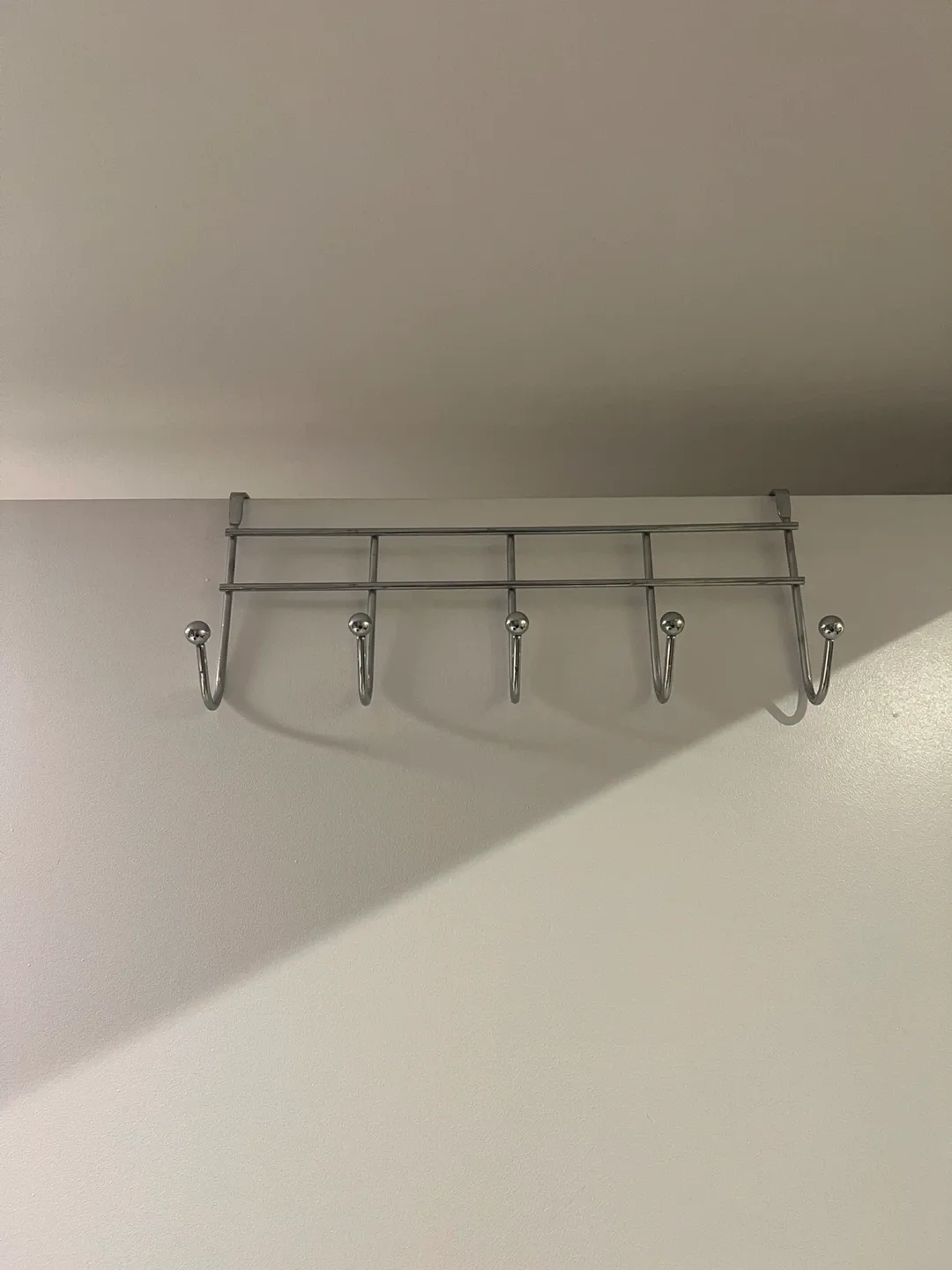 2x Over-the-Door Hook Racks - Black & Silver image indicator(3)