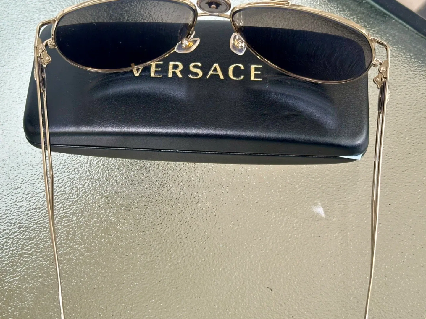 Versace Gold  Mirroded Aviator Sunglasses Mod. 2225 with Case image indicator(3)