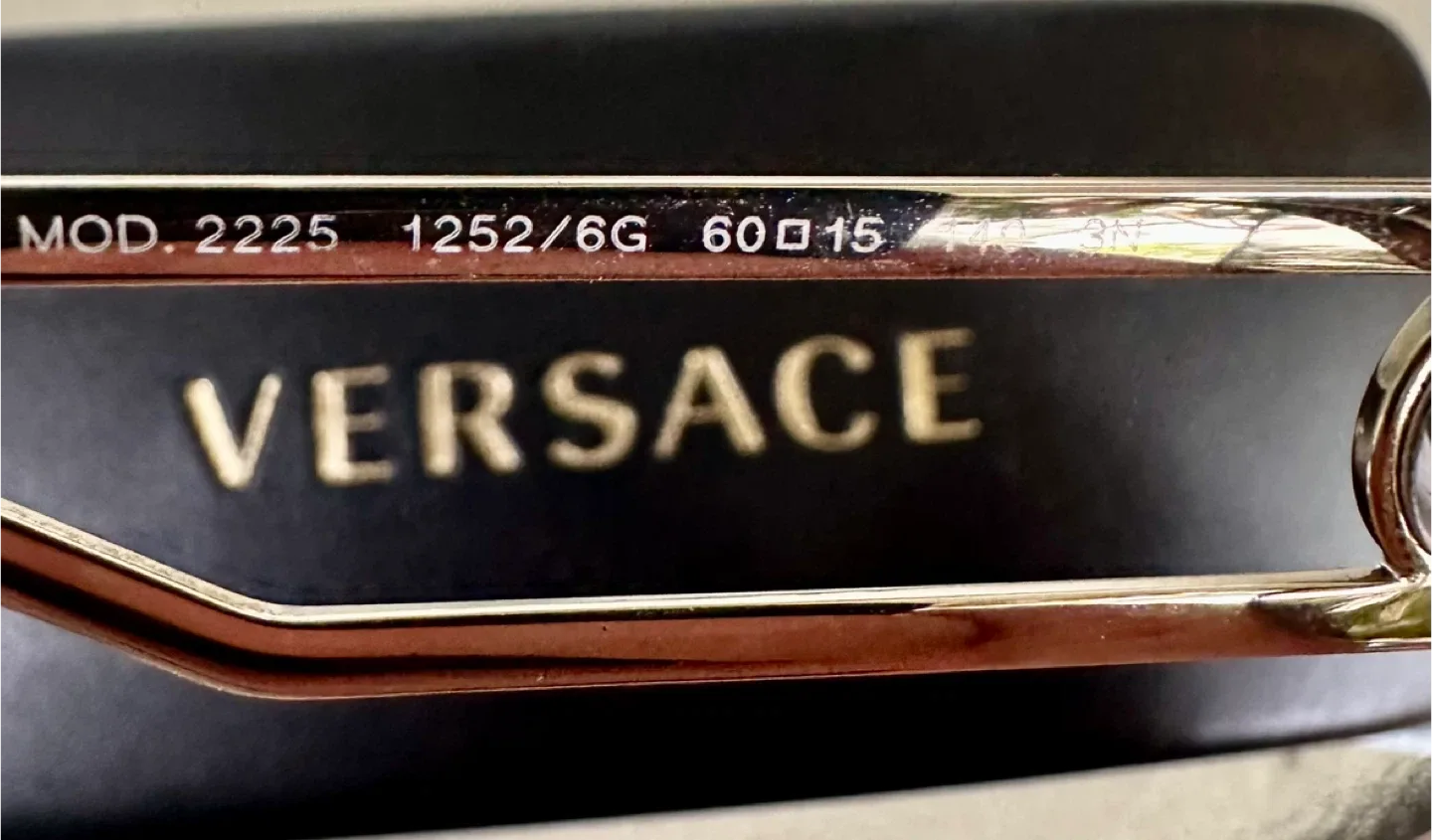Versace Gold  Mirroded Aviator Sunglasses Mod. 2225 with Case image indicator(7)