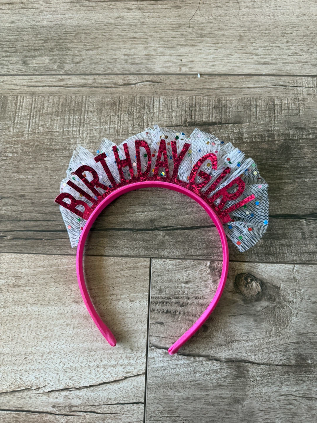 🧡 Birthday Girl Headband - Pink