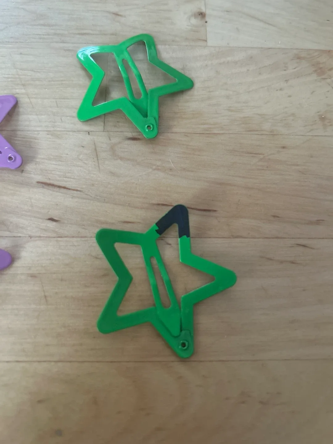 Star Hair Clips - Green, Purple, Yellow image indicator(2)