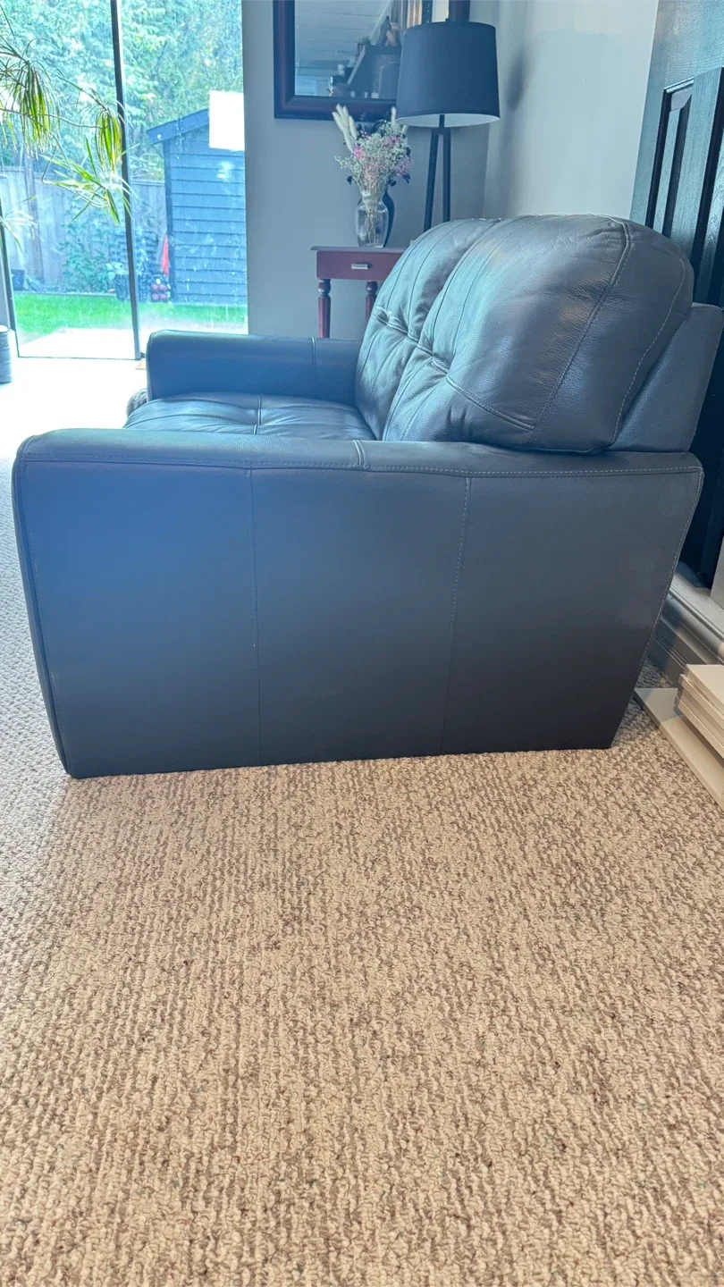 Genuine Leather Loveseat – Like New! image indicator(2)