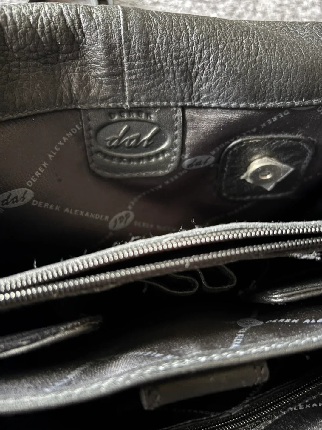 Derek Alexander Black Leather Crossbody Bag image indicator(5)