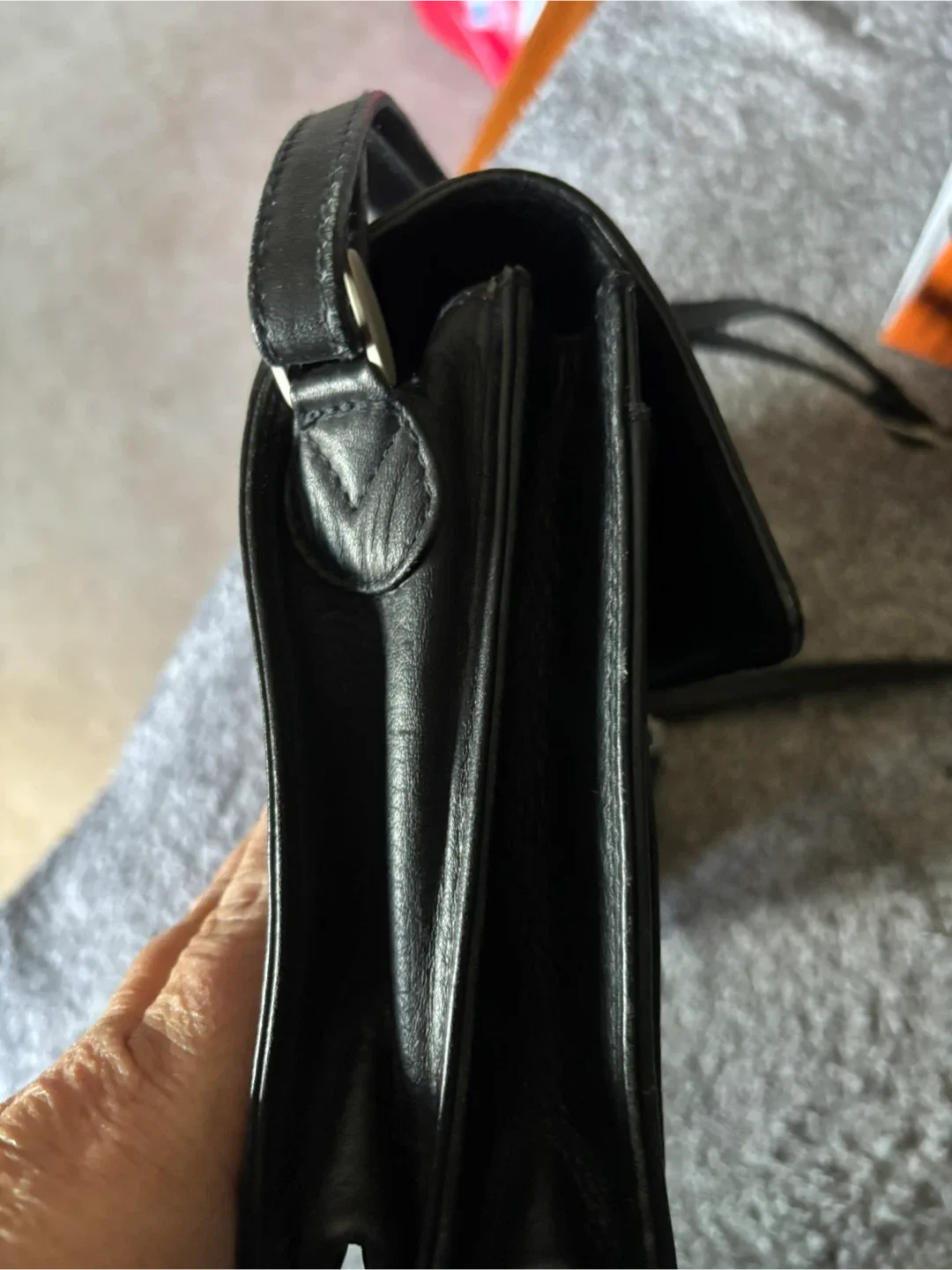 Derek Alexander Black Leather Crossbody Bag image indicator(9)