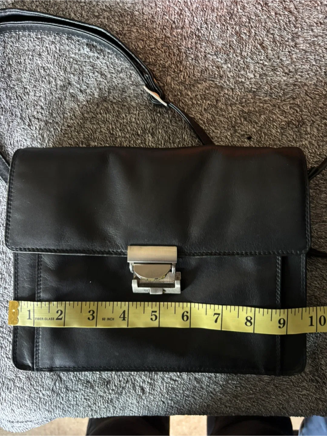 Derek Alexander Black Leather Crossbody Bag image indicator(7)