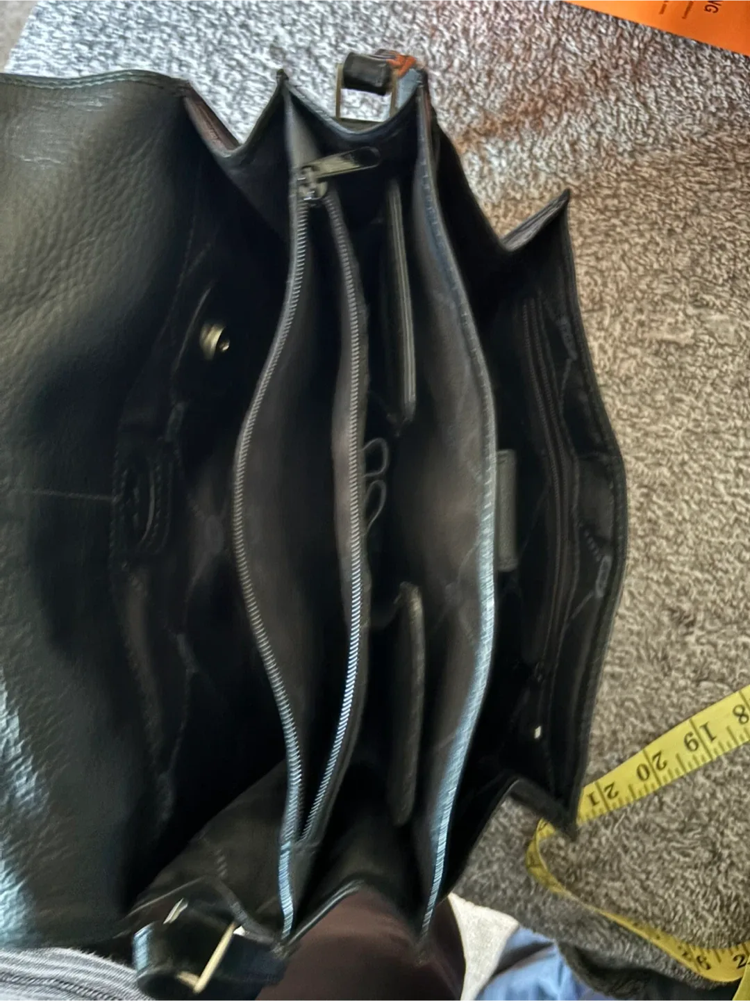 Derek Alexander Black Leather Crossbody Bag image indicator(10)