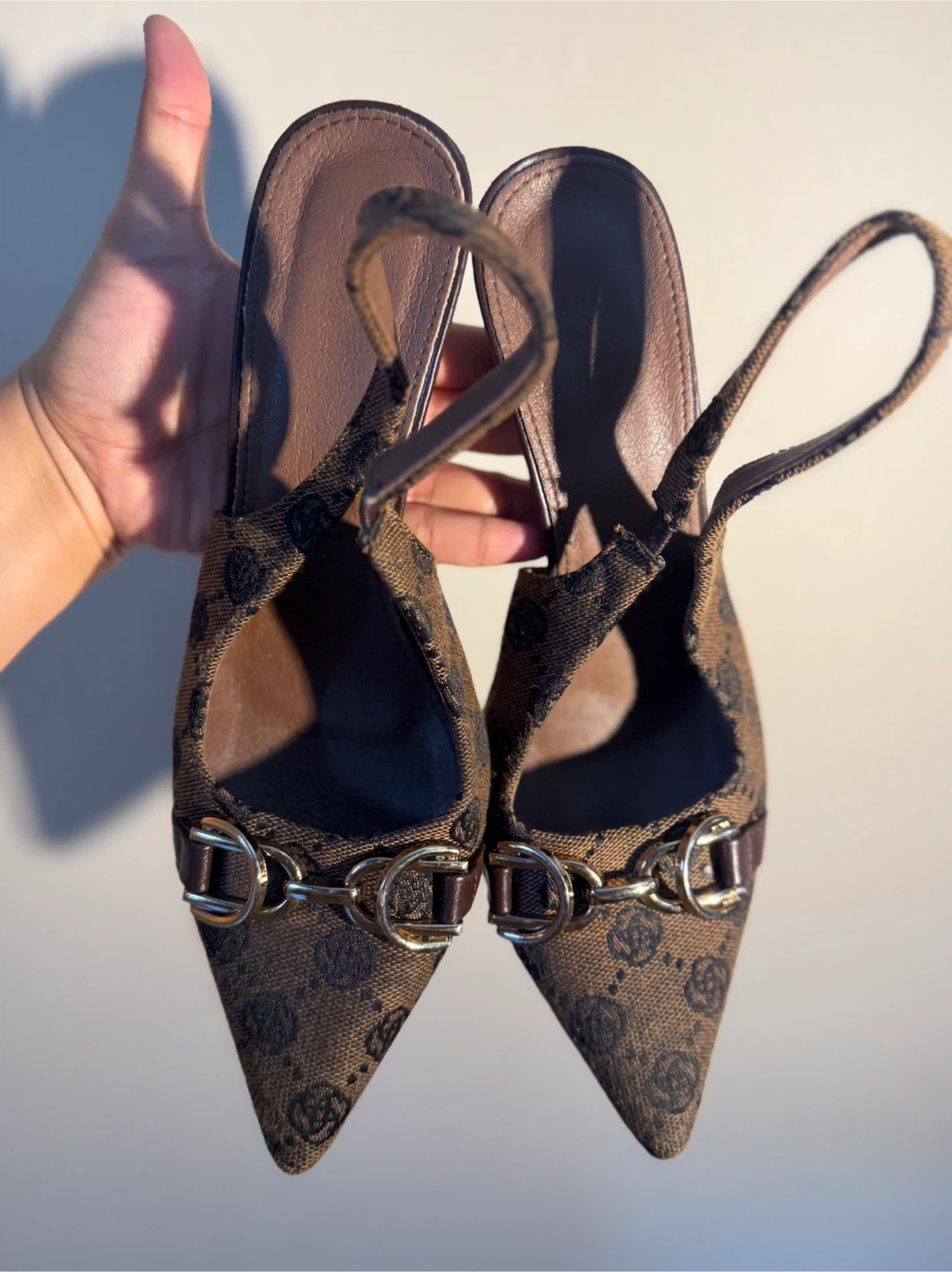 Brown Patterned Heels - Size 37 - photo 4