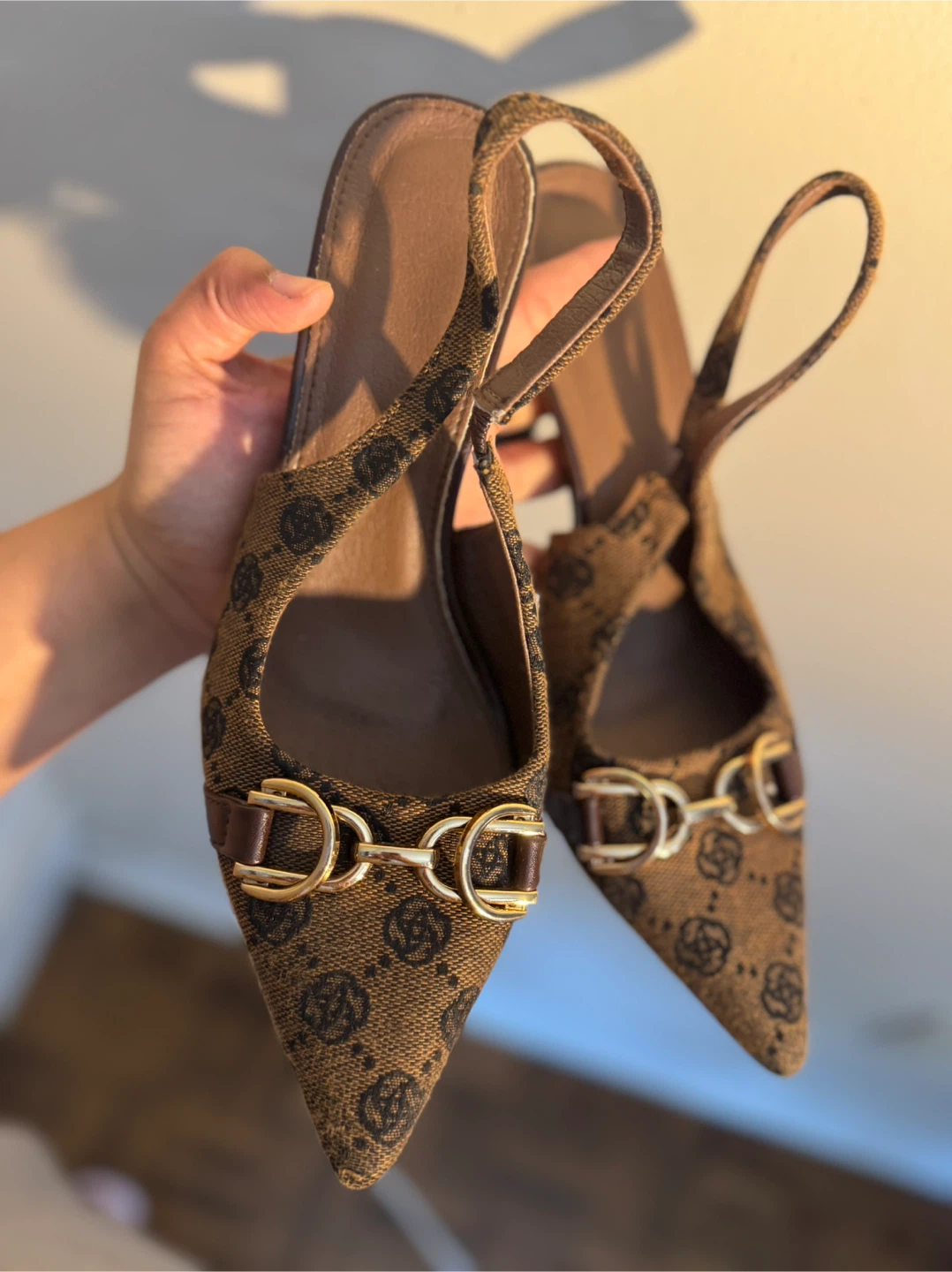 Brown Patterned Heels - Size 37 - photo 2