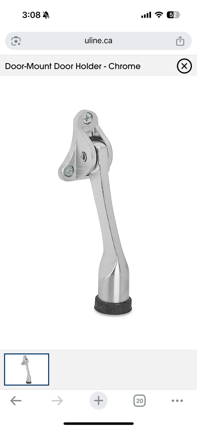 Door-Mount Door Holder - Chrome