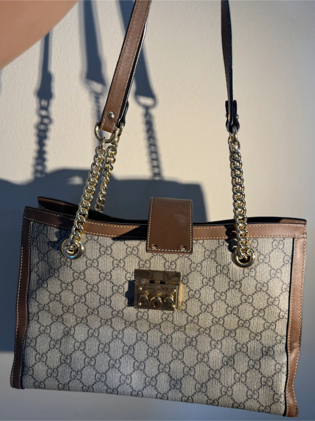 Authentic Gucci Zumi Beige GG Coated Canvas Tote Bag - photo 5