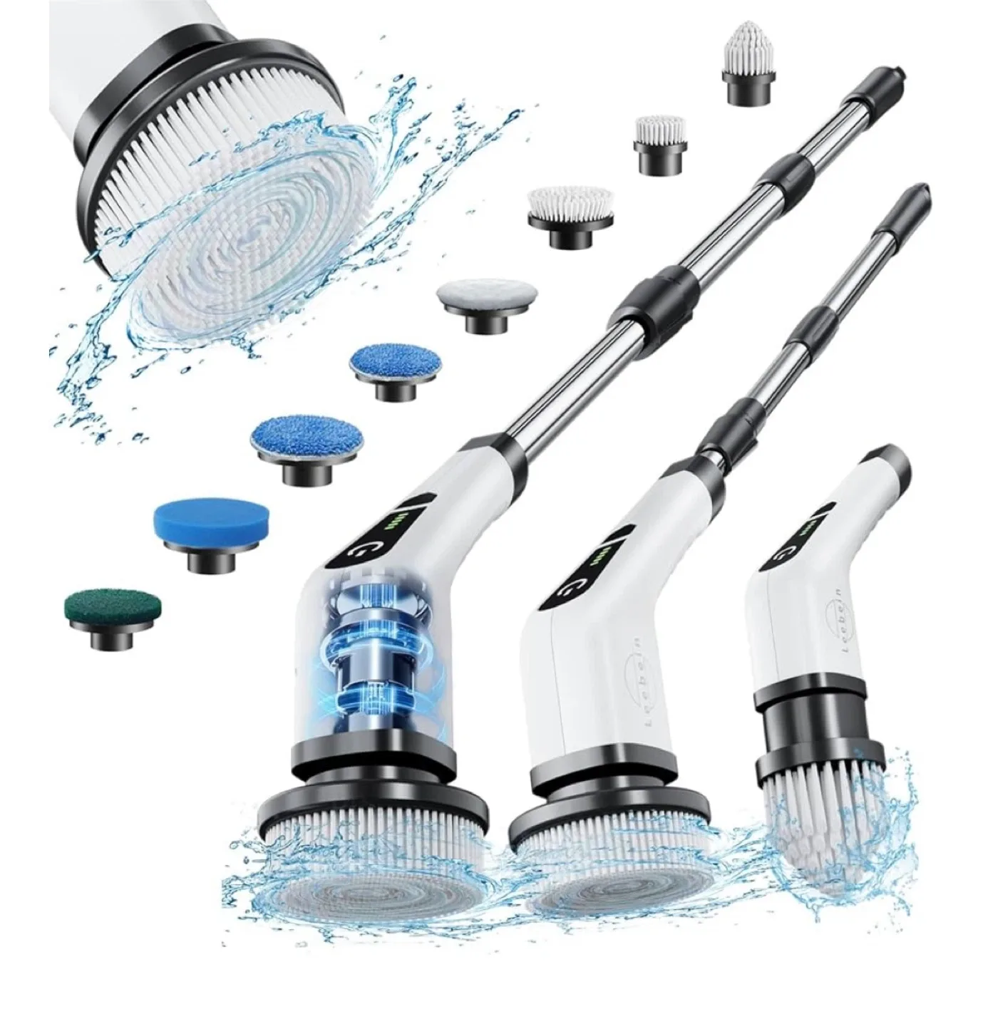Leebein Electric Spin Cordless Cleaning Brush With6 Brush thumbnail
