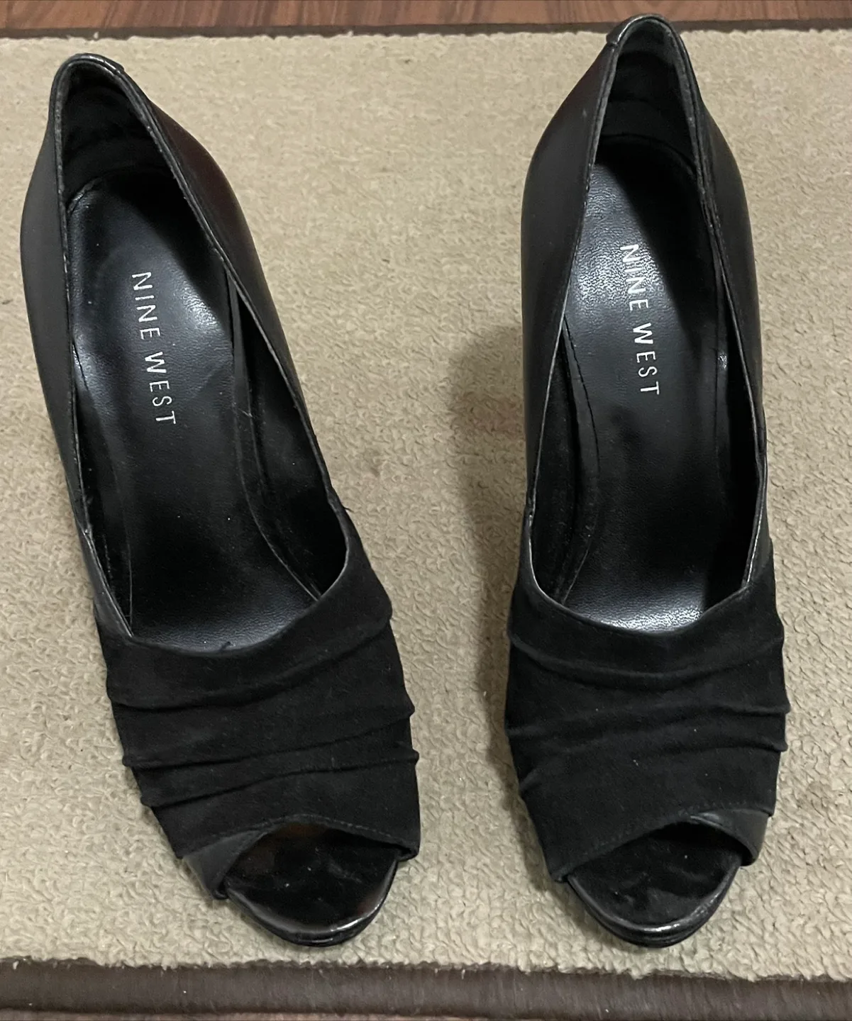 Nine West Black Heels, Size 5.5M thumbnail