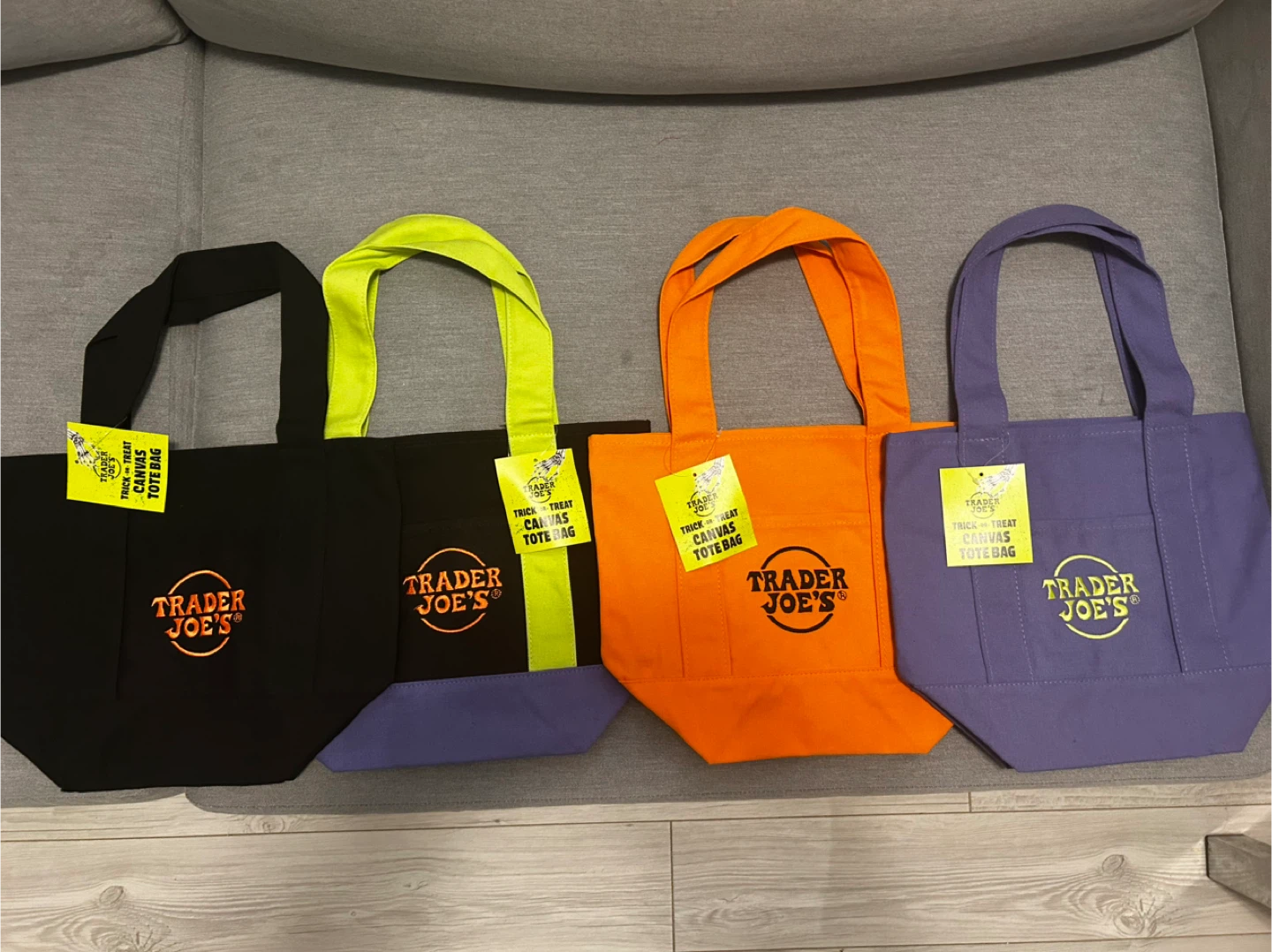 Trader Joe's Trick or Treat Canvas Tote Bags