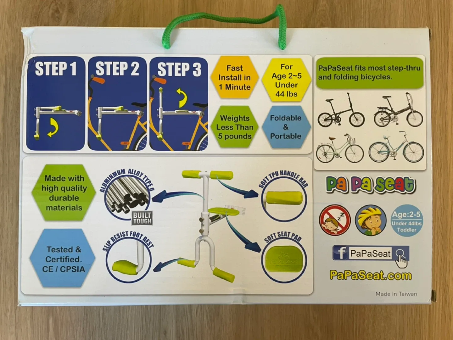 PaPaSeat Portable Lightweight Bike Seat image indicator(2)