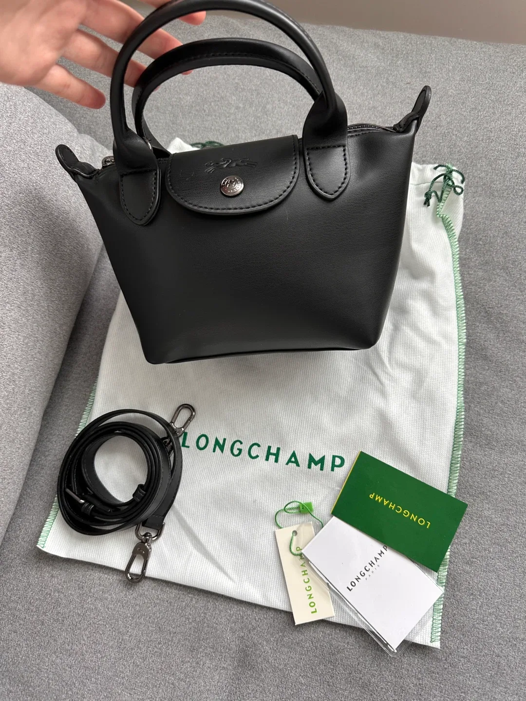Longchamp LE PLIAGE XTRA XS HANDBAG black leather thumbnail