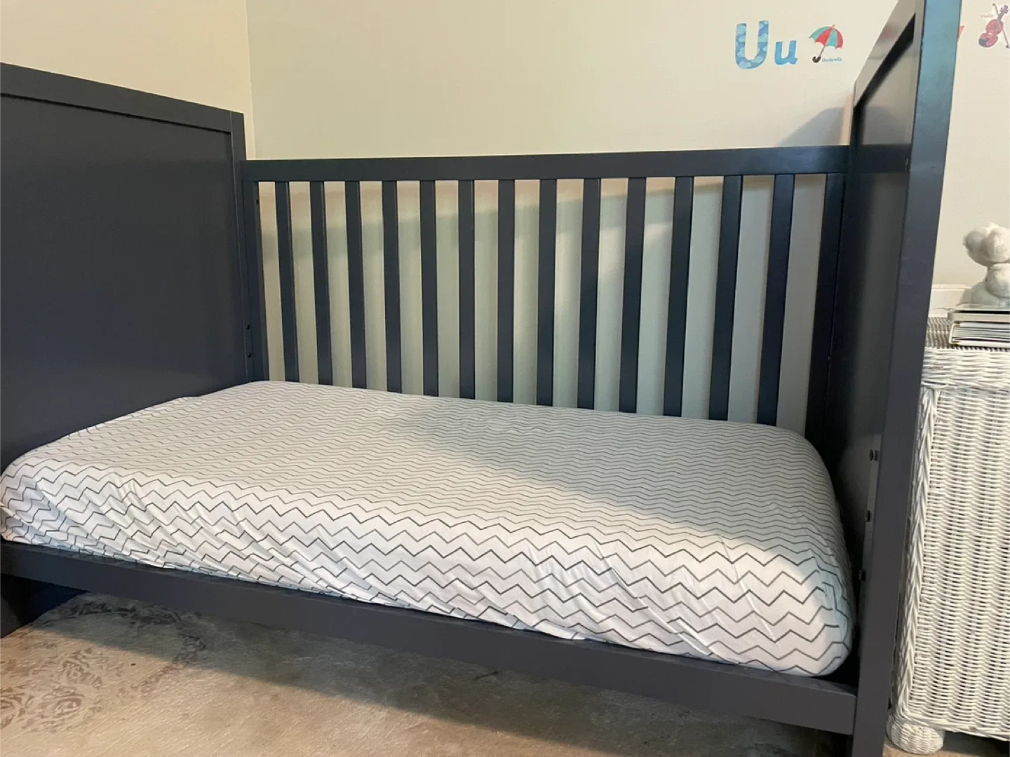 Baby Relax Miles 3 in 1 Navy Blue Convertible Crib w/mattress image indicator(5)