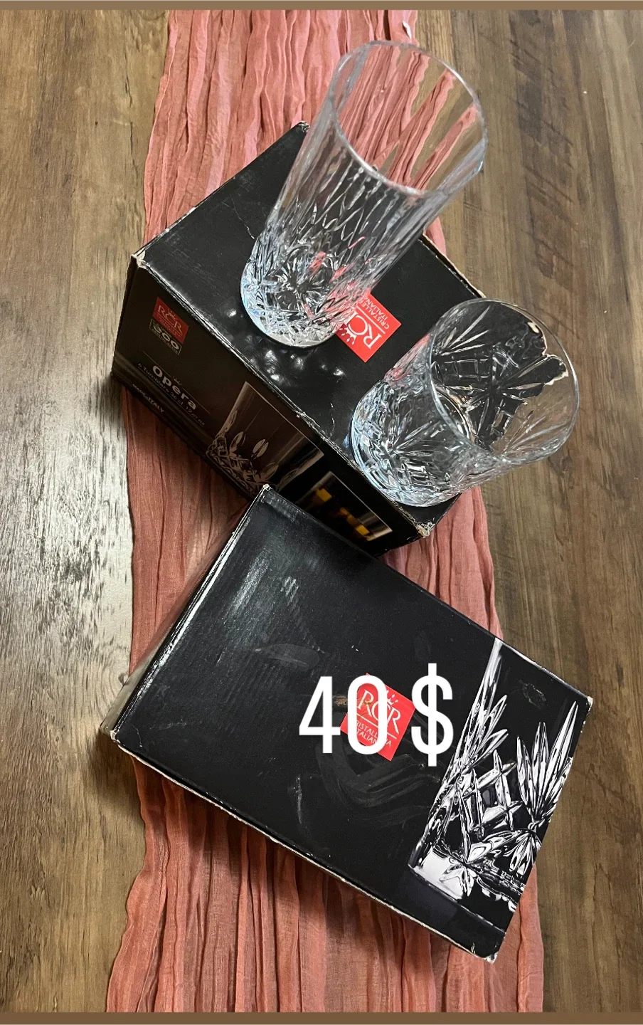 Home Decor Items: Lamp, Bowl, Tiered Stand, Glasses image indicator(4)