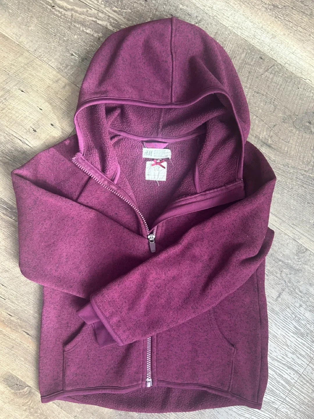H&M Zip-Up Hoodie, Size 6-8Y image indicator(2)