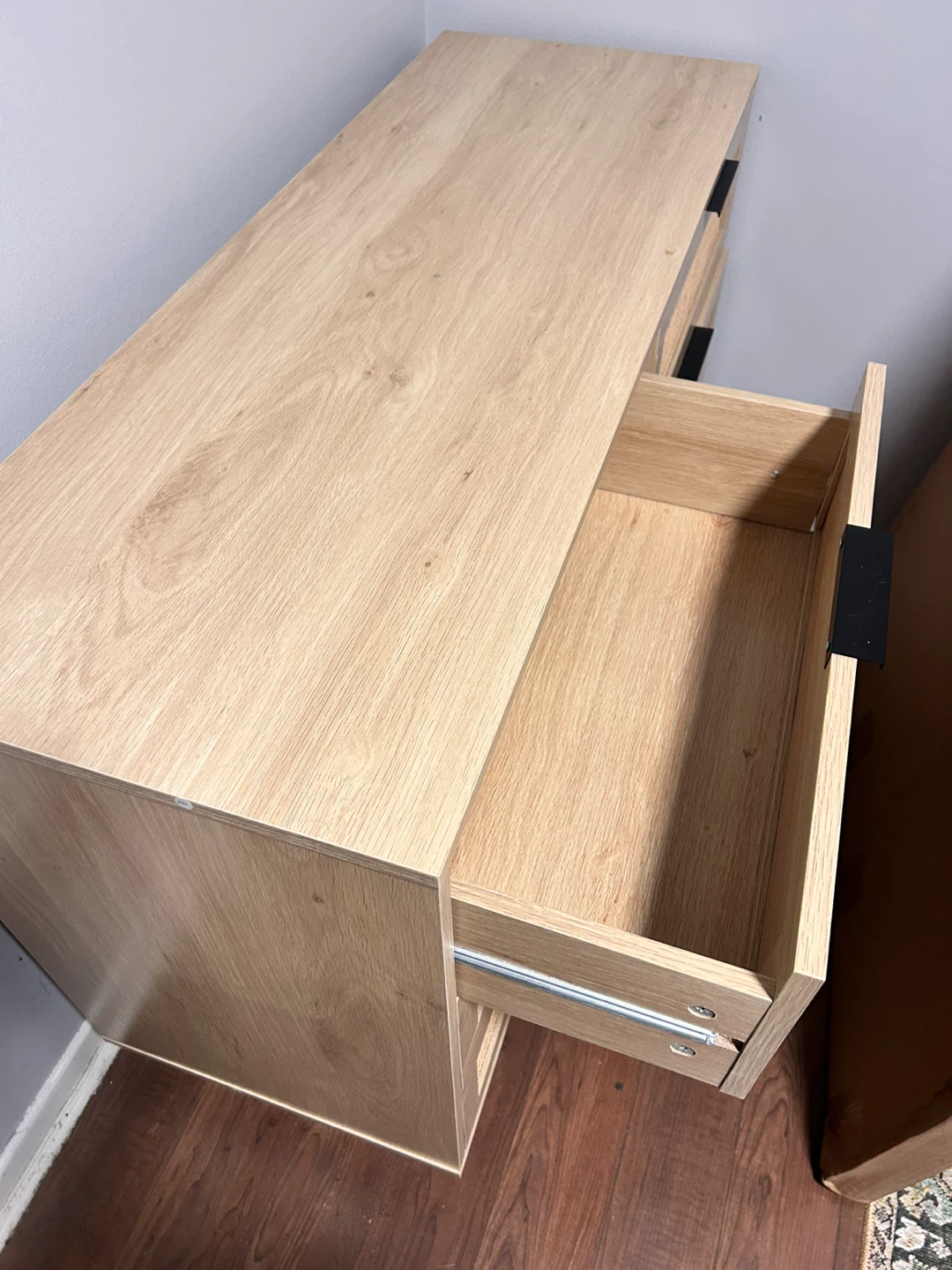 Wood Dresser with Rattan Drawers - photo 2