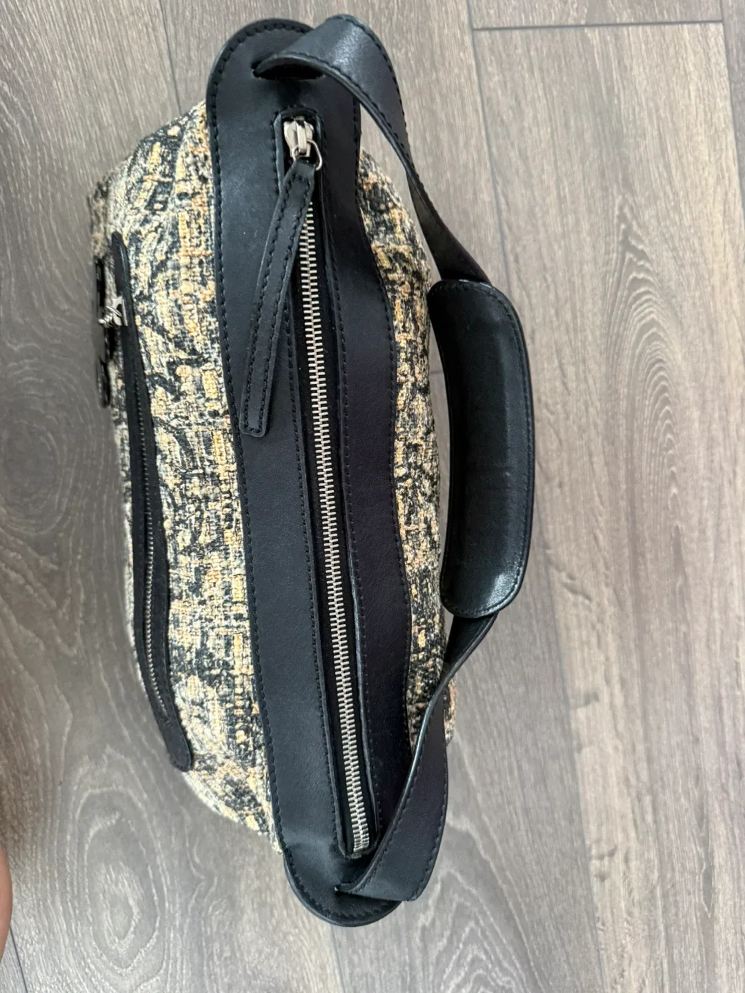 Chanel Black & Beige Tweed Handbag image indicator(3)