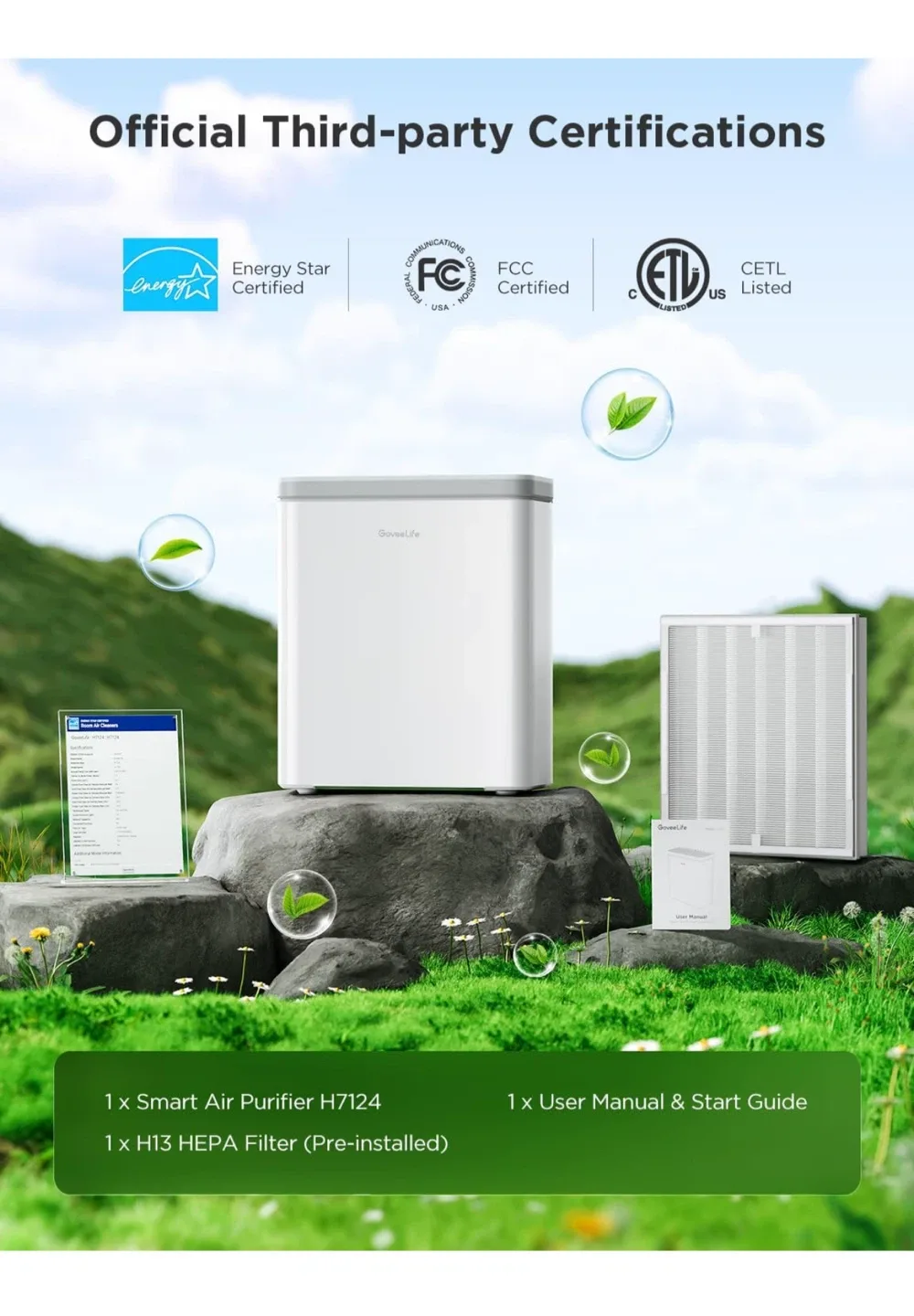 GoveeLife Air Purifier - Cleans up to 1046 sq ft image indicator(7)