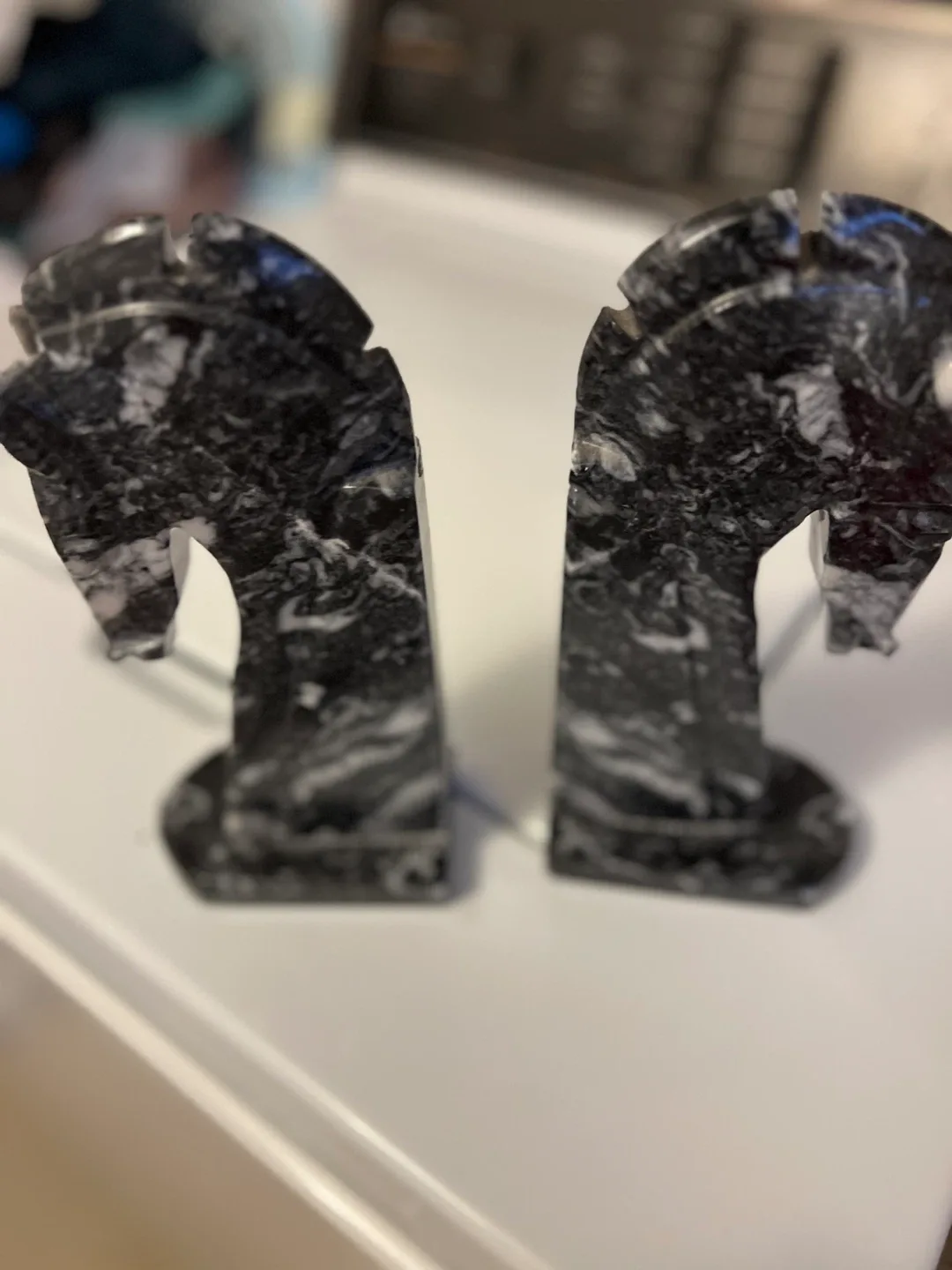 Marble Horse Head Bookends thumbnail