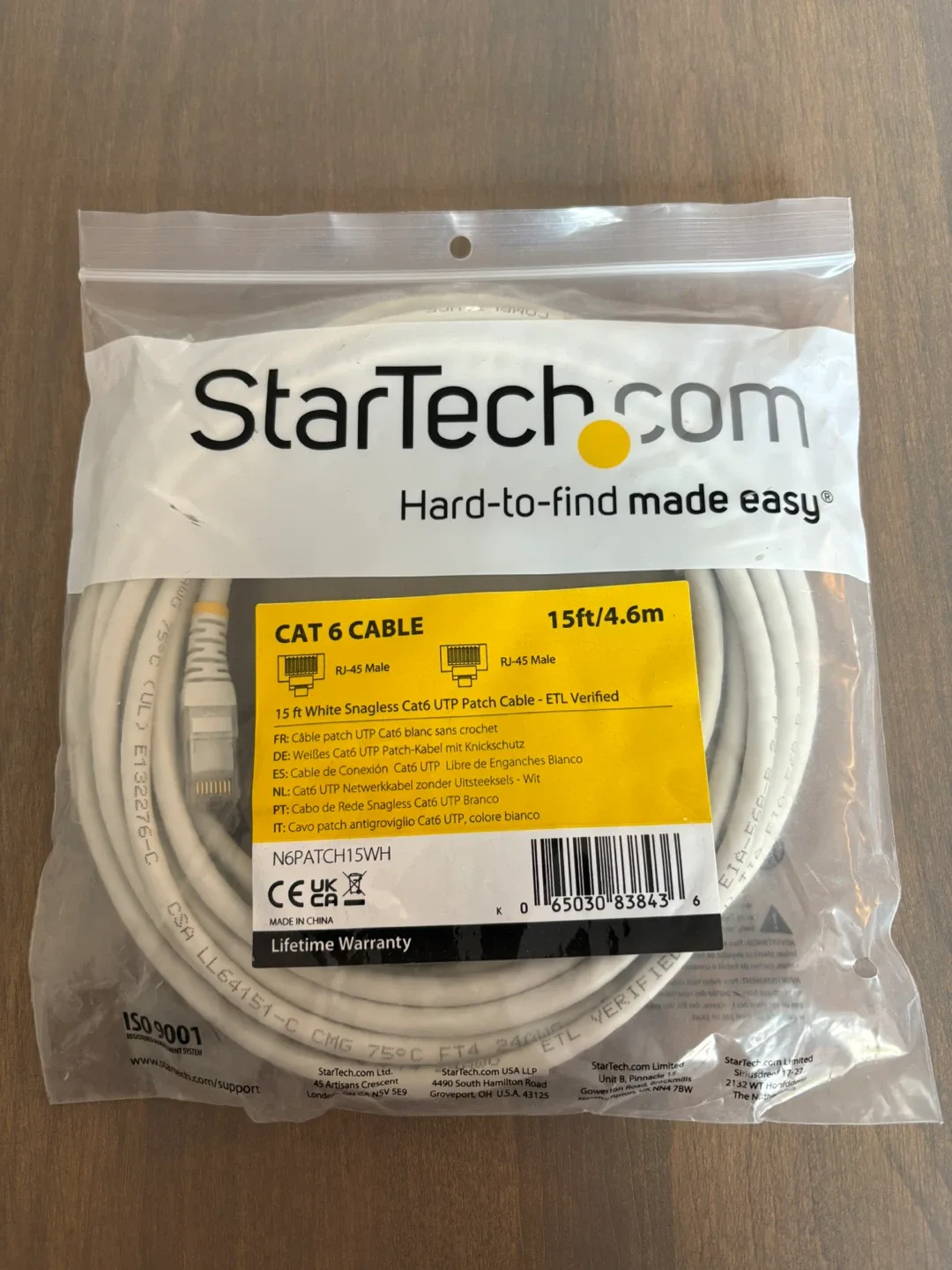 StarTech.com 15ft Cat6 UTP Patch Cable - New thumbnail