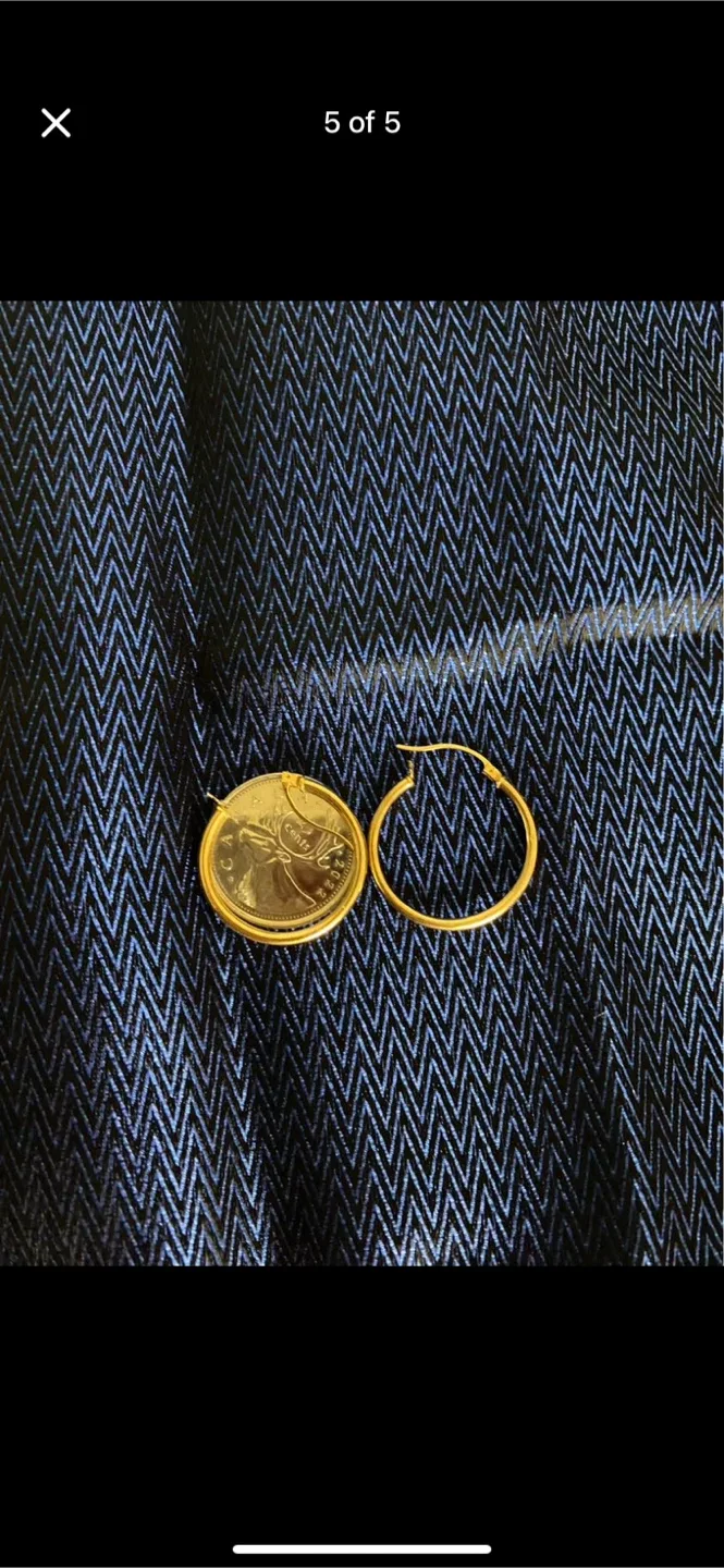 Gold Hoop Earrings10K gold image indicator(2)