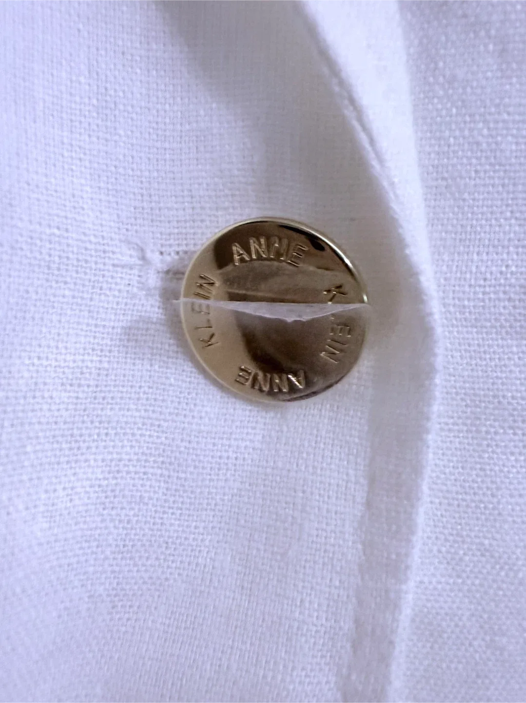 Anne Klein White Linen Blend Blazer - Size XL - New image indicator(4)