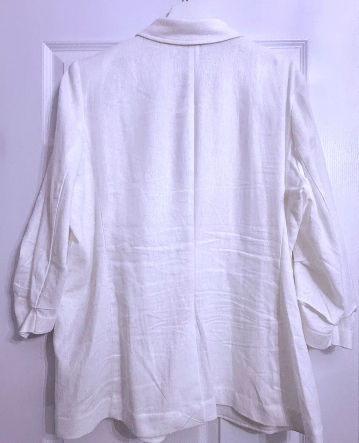 Anne Klein White Linen Blend Blazer - Size XL - New image indicator(3)