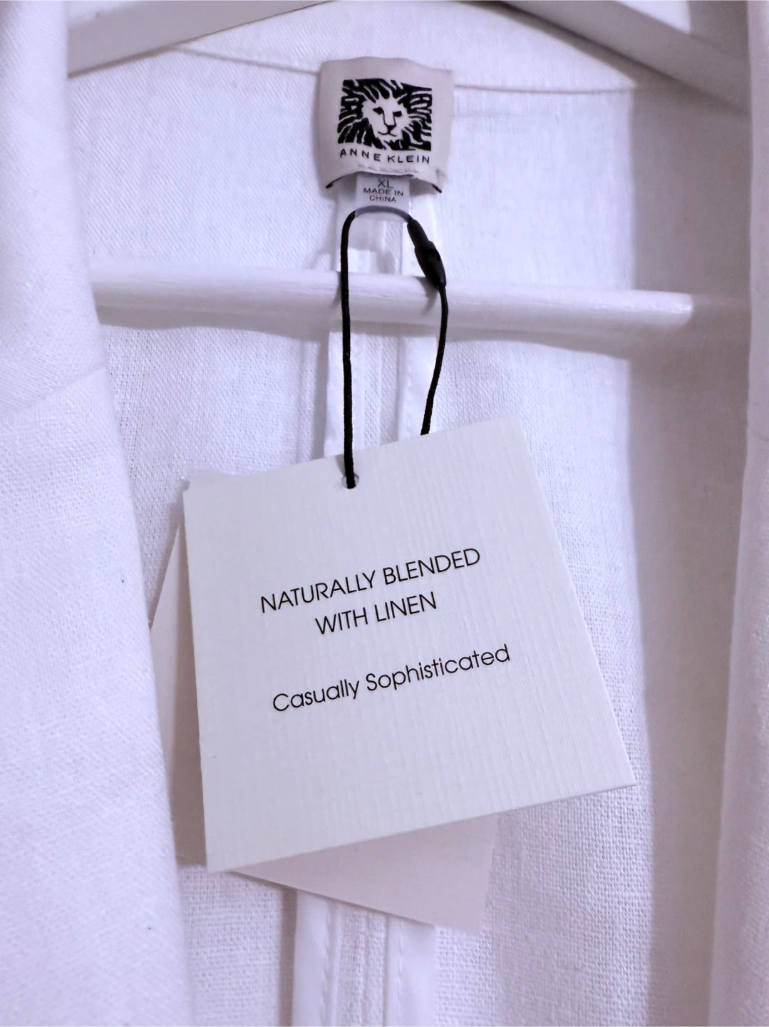 Anne Klein White Linen Blend Blazer - Size XL - New - photo 5