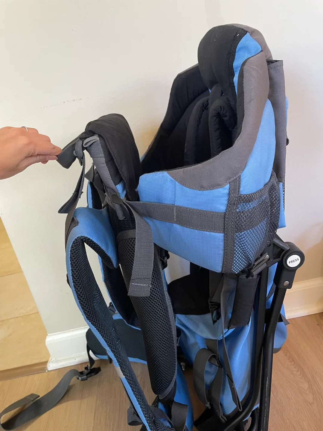 Clevr Baby Backpack Carrier Blue/Gray image indicator(3)