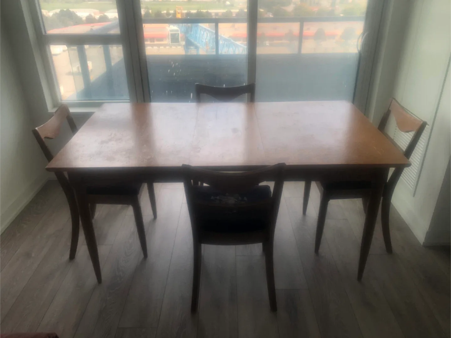 Vintage Dining Table with 4 Chairs thumbnail
