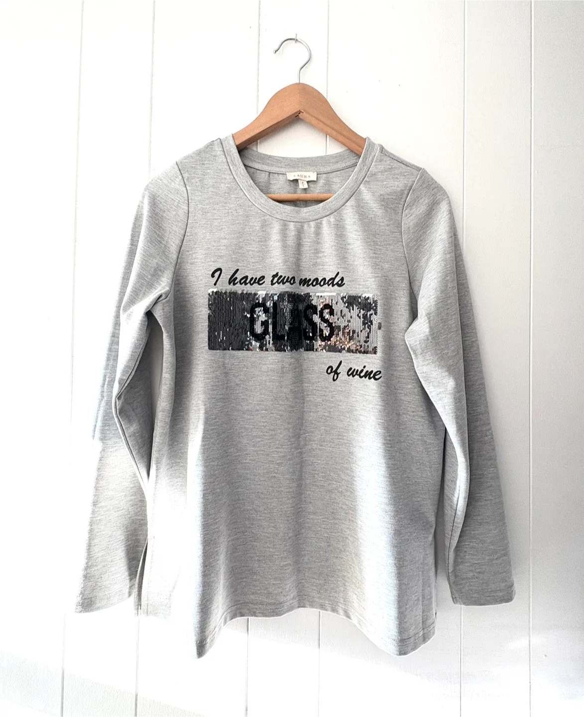 Laura Gray Long Sleeve Top (embellished logo ) image indicator(2)