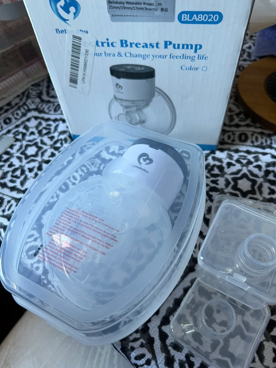 Brand new open box Bellababy Wearable Breast Pump- 1 pump only image indicator(2)