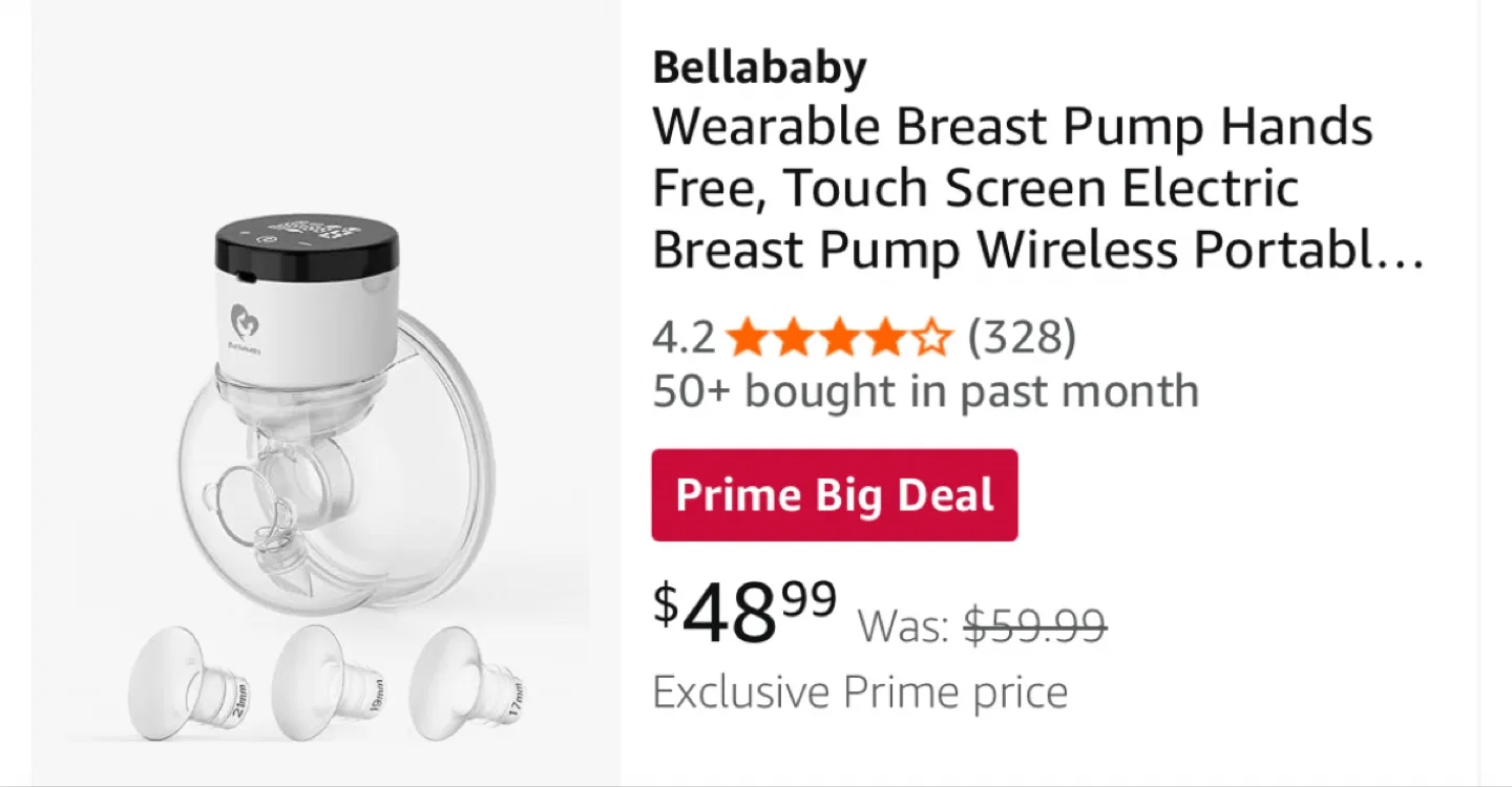 Brand new open box Bellababy Wearable Breast Pump- 1 pump only image indicator(3)