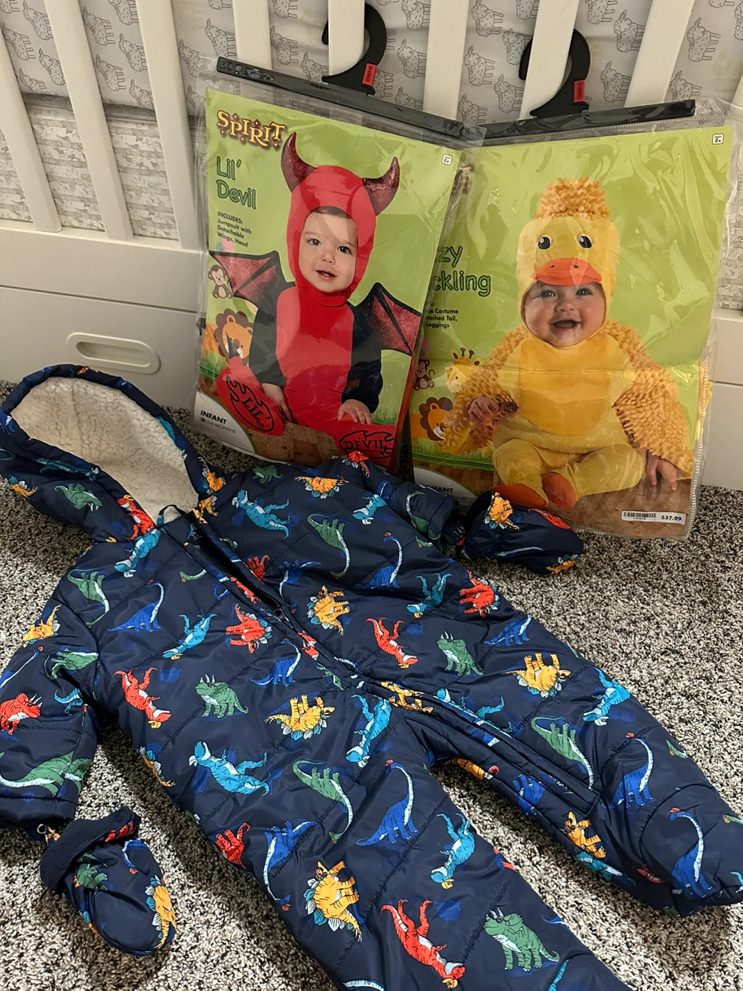 Baby halloween costume and winter jacket