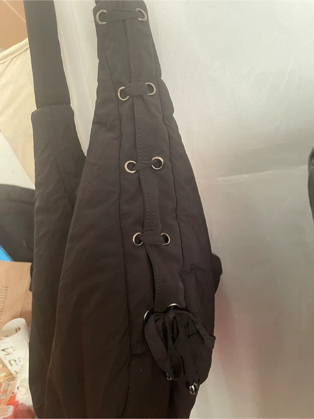 Street Level Black Nylon Hobo Bag image indicator(6)