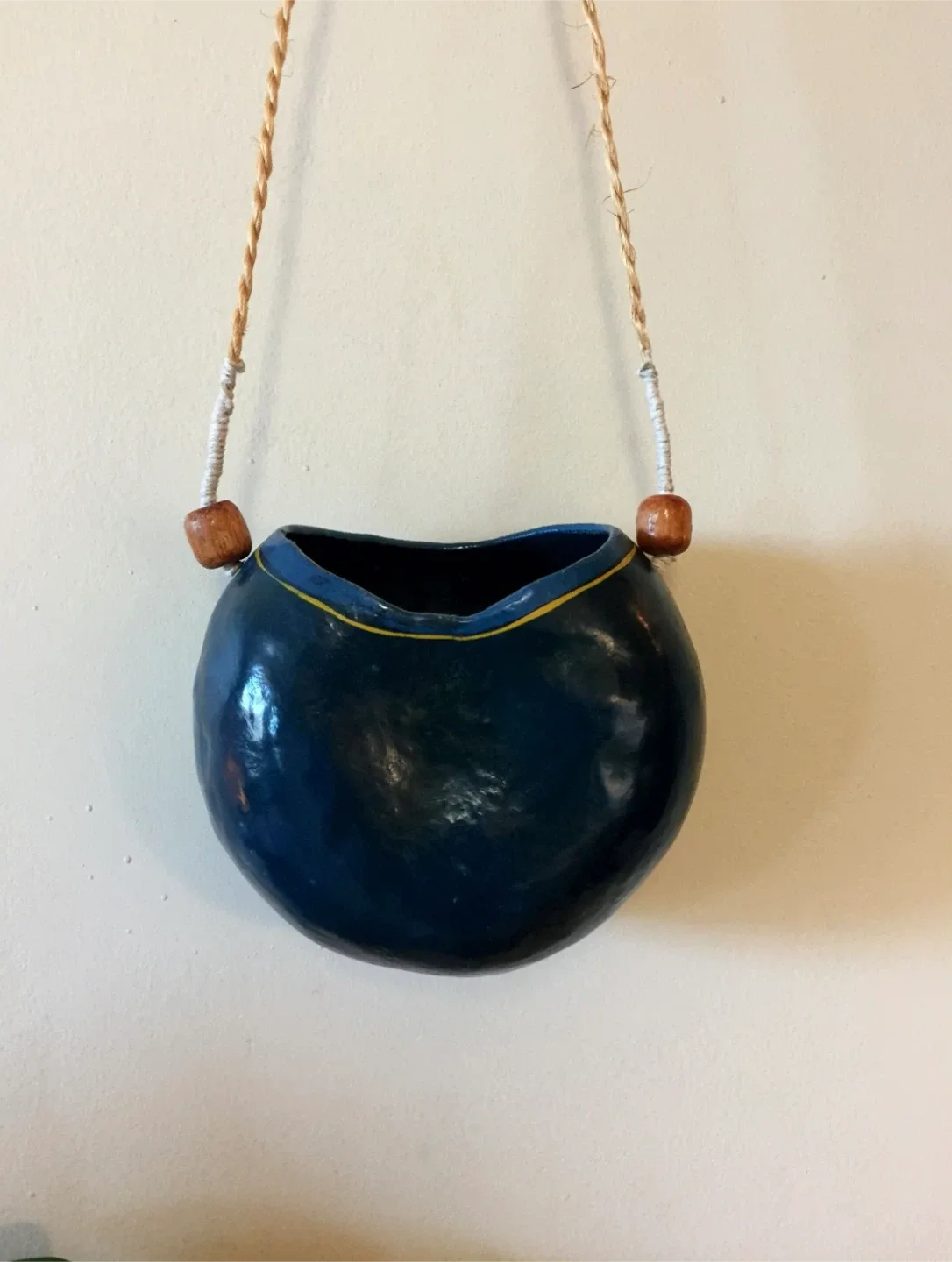 Vintage Hand-Painted Gourd Trinket Box & Planter image indicator(10)