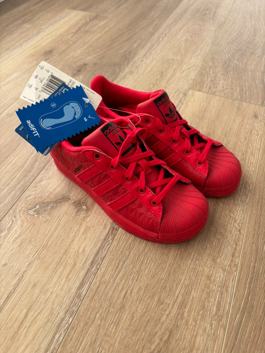Adidas Superstar Red Youth Size 12K - BNWT