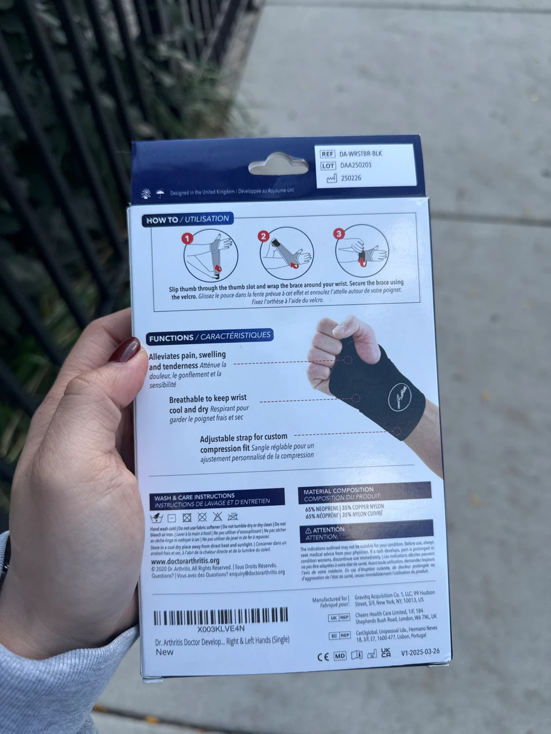 Dr. Arthritis Wrist Brace - New in Box - photo 2