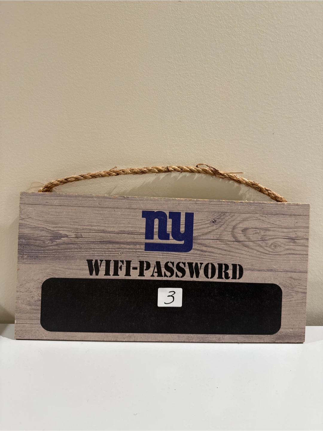 NY Giants WiFi Password Sign