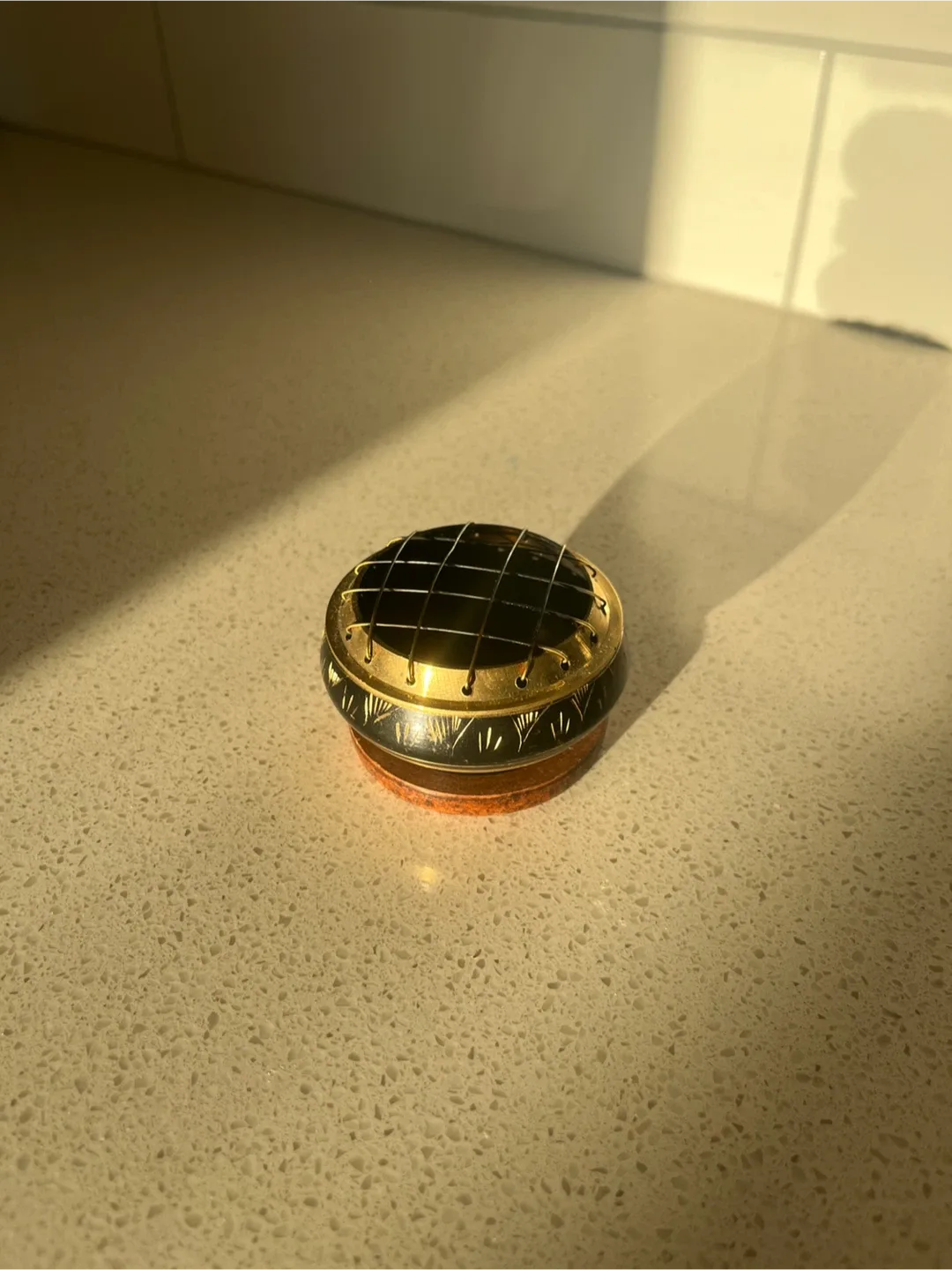 Brass Etched Incense Burner + Incense image indicator(3)